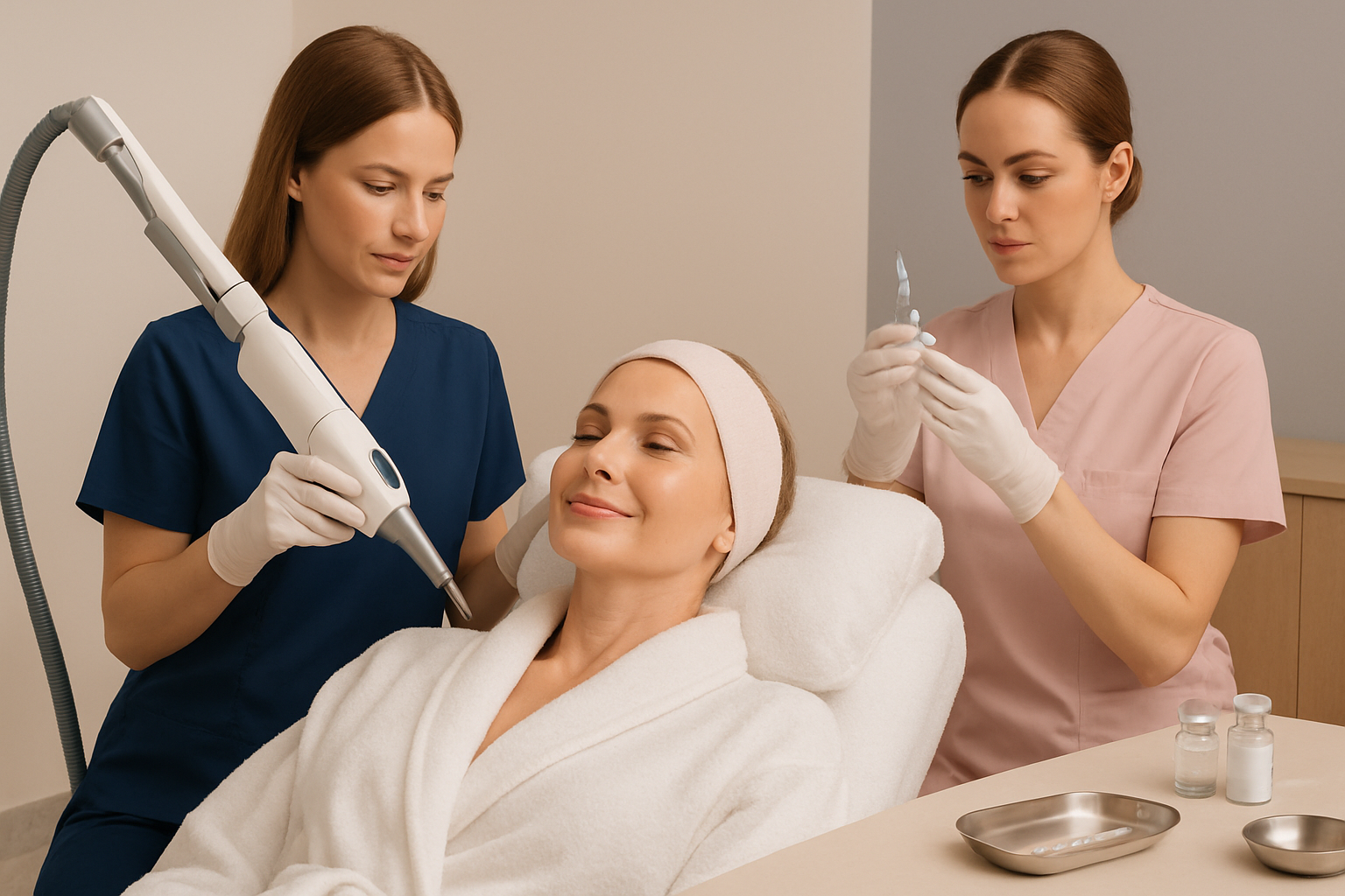 laser and injectables combination